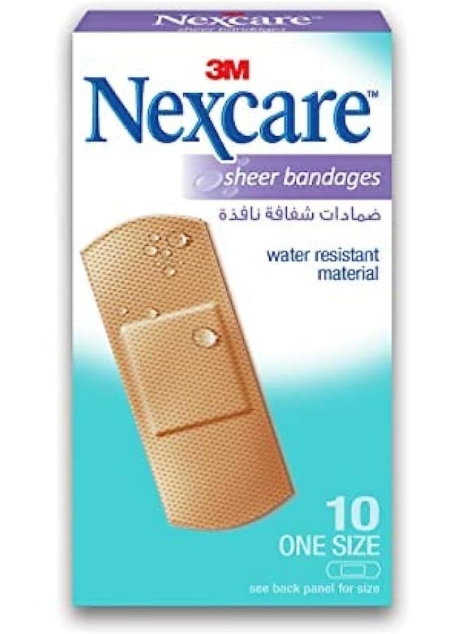 Nexcare Plastic Sheer Bandages 10-Pieces - Image 1