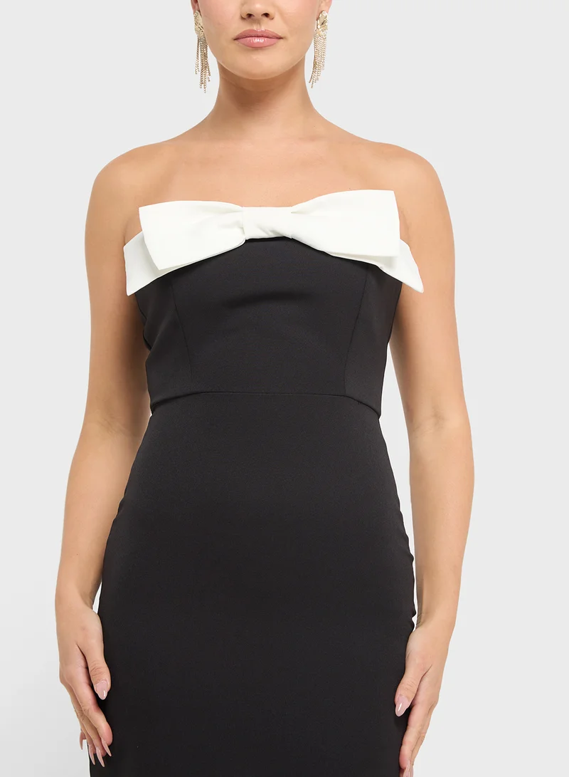 Ella Limited Edition Strapless Bow Detail Dress