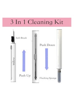 Generic cleaner kit for airpods, bluetooth earbuds cleaning pen for airpods pro 1 2 3 samsung mi android earbuds, 3 in 1 compact multifunctional headphones case cleaning tools, Wireless  - Image 3
