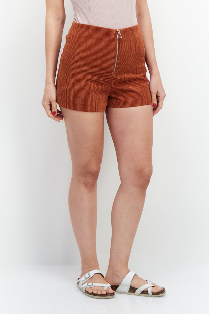 VERO MODA Women Corduroy Basic Shorts, Rich Copper  - Image 1