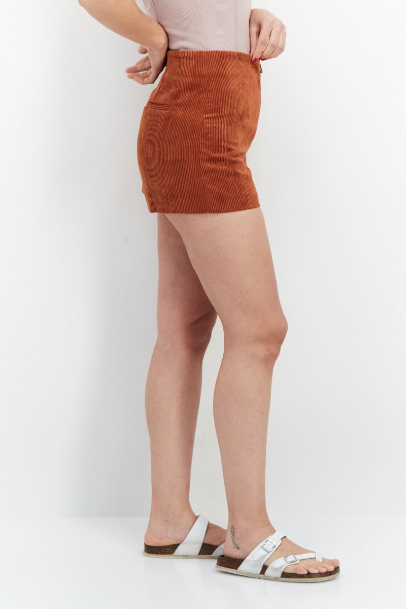 VERO MODA Women Corduroy Basic Shorts, Rich Copper  - Image 3