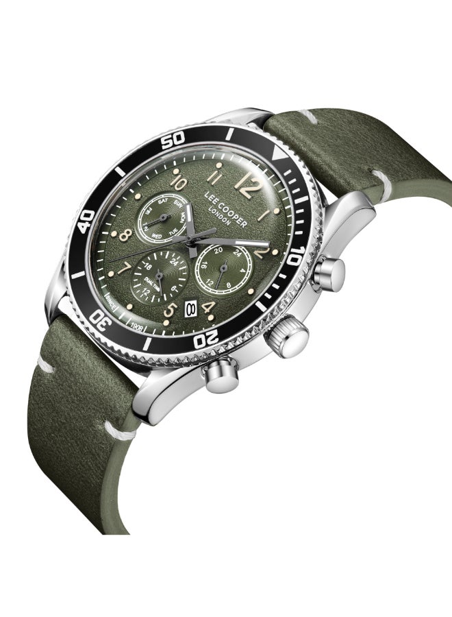 لي كوبر ساعة جلدية متعددة الوظائف للرجال . -  مم - Image 2