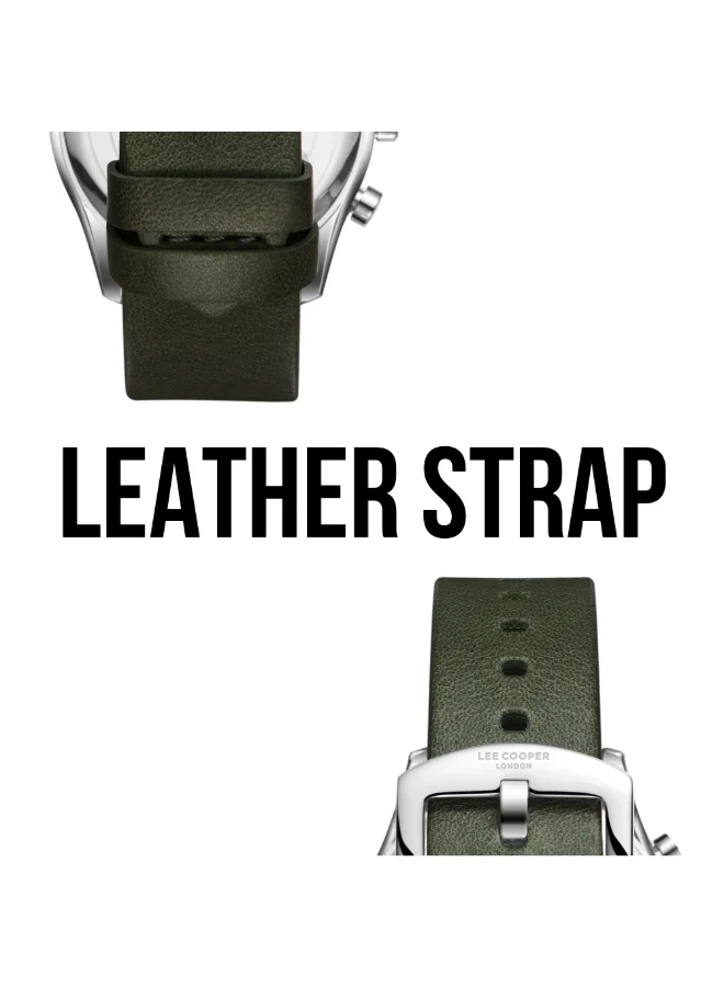 Lee Cooper Men's Leather Multi Function Watch LC08260.675 - 42 mm