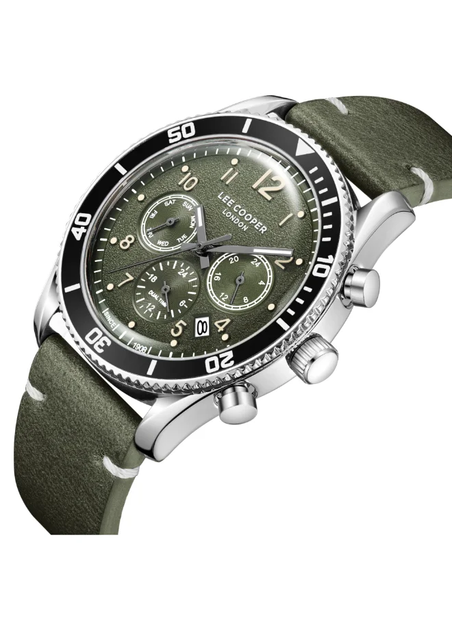 Lee Cooper Men's Leather Multi Function Watch LC08260.675 - 42 mm