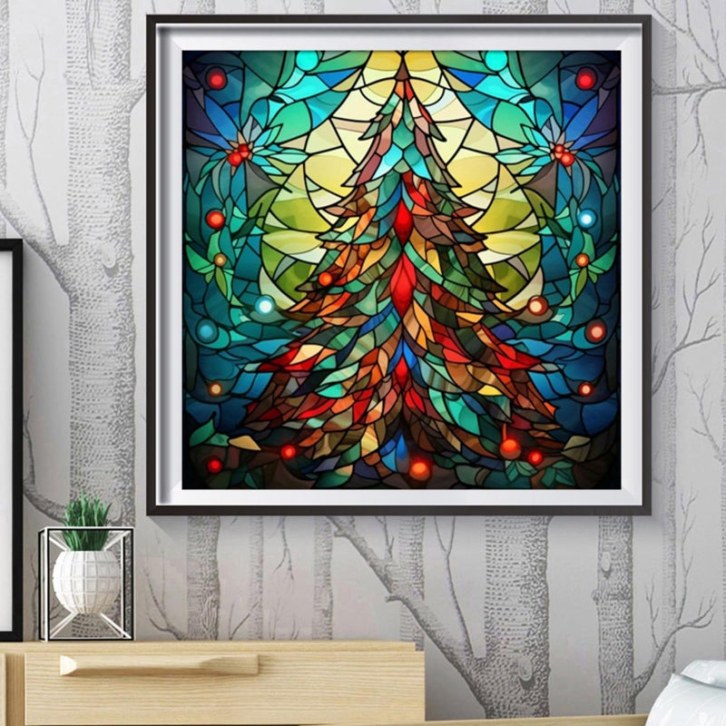 Kichang Christmas Tree Diamond Painting Kits 5D Diamond Painting Diy Diamond Art Diamond Painting Kits For Adults Round Full Drill Diamond Diamond Dots Diamond Art Kits For Home Decor Gift-12X12Inch - Image 5