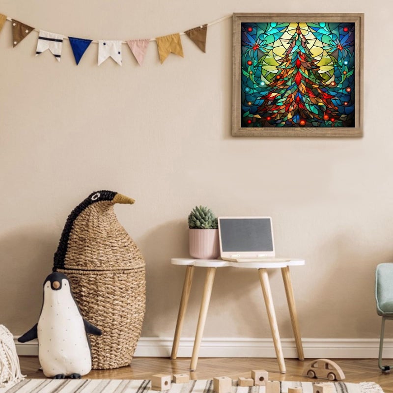 Kichang Christmas Tree Diamond Painting Kits 5D Diamond Painting Diy Diamond Art Diamond Painting Kits For Adults Round Full Drill Diamond Diamond Dots Diamond Art Kits For Home Decor Gift-12X12Inch - Image 3