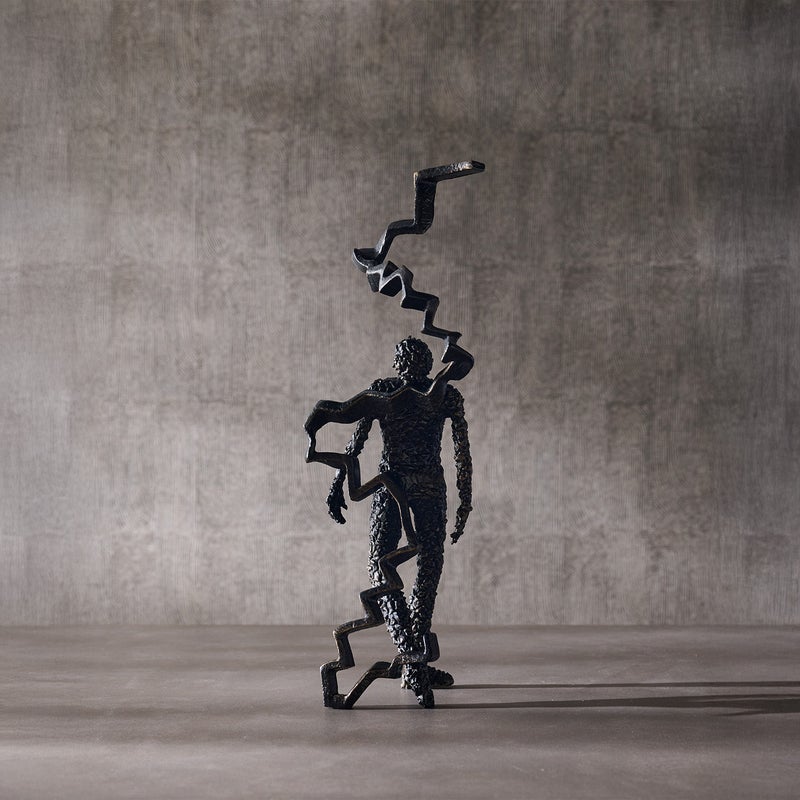 AL HUZAIFA FURNITURE Libero Dark Bronze Sculpture - Image 2