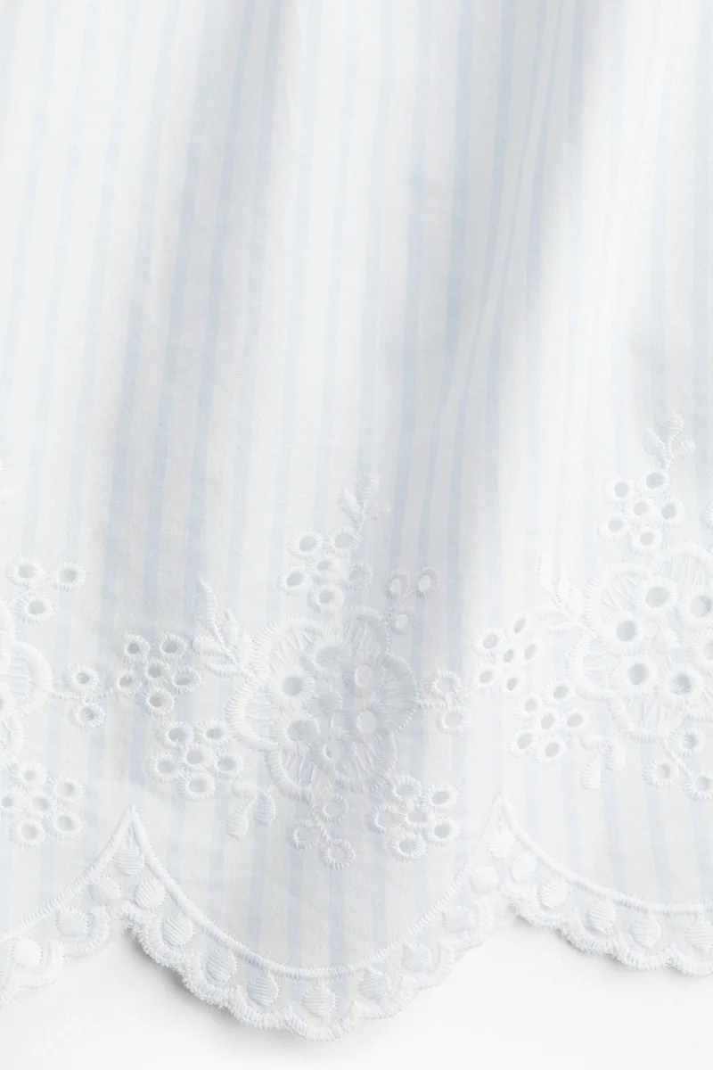 H&M Embroidered tie-strap top