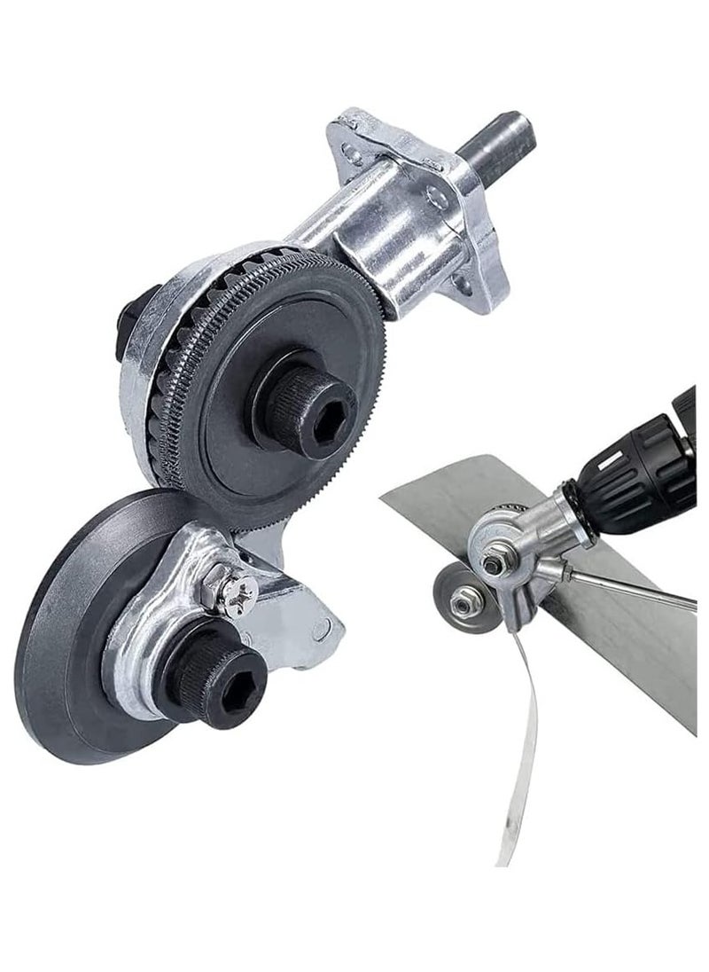 ELIKLIV - Popular Electric Drill Plate Cutting Machine: Professional and precise cutting, convenient and multi-purpose and highly compatible, electric drill plate cutting machine Metal Occlusion Drill Accessories Sheet metal cutting tool with adapter for converting punch shears for cutting aluminum, steel, copper plates - Image 1