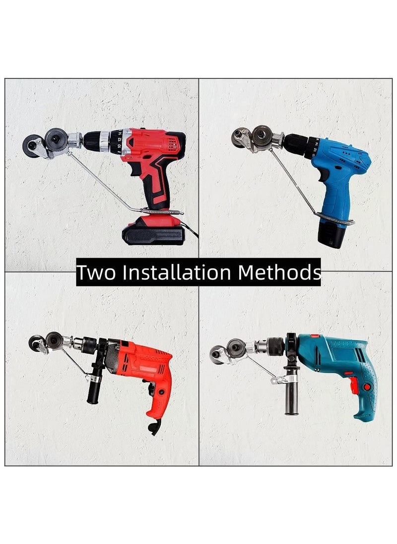 ELIKLIV - Popular Electric Drill Plate Cutting Machine: Professional and precise cutting, convenient and multi-purpose and highly compatible, electric drill plate cutting machine Metal Occlusion Drill Accessories Sheet metal cutting tool with adapter for converting punch shears for cutting aluminum, steel, copper plates - Image 1