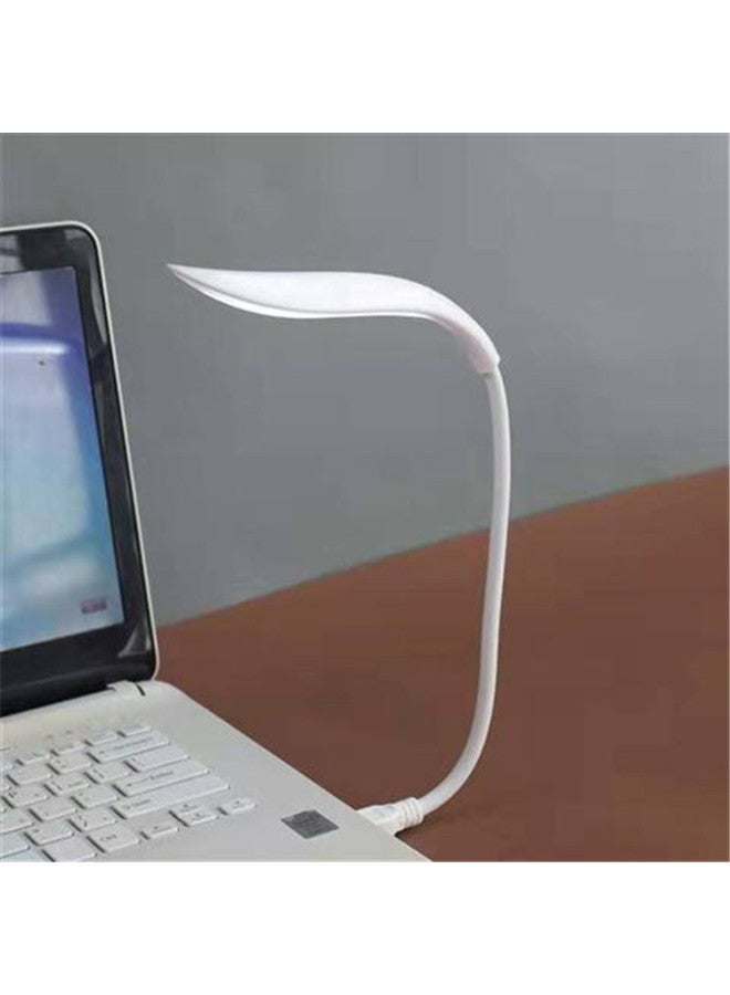 Night Light Student Learning Table Lamp Led Eye Protection Table Lamp Hose USB Lamp Keyboard Lamp Duckbill USB14 Lamp-Color:White - Image 1
