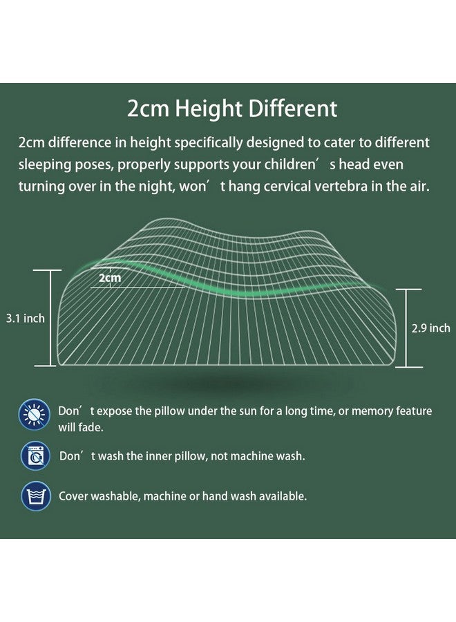 FMS Soft Comfy Memory Foam Contour Pillow for Children with Removable Case - Image 4