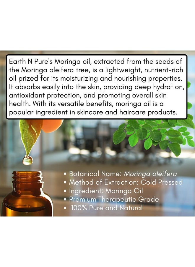Earth N Pure Moringa Oil Cold Pressed, Natural And Therapeutic Grade With Glass Dropper 30 Ml  - Image 4
