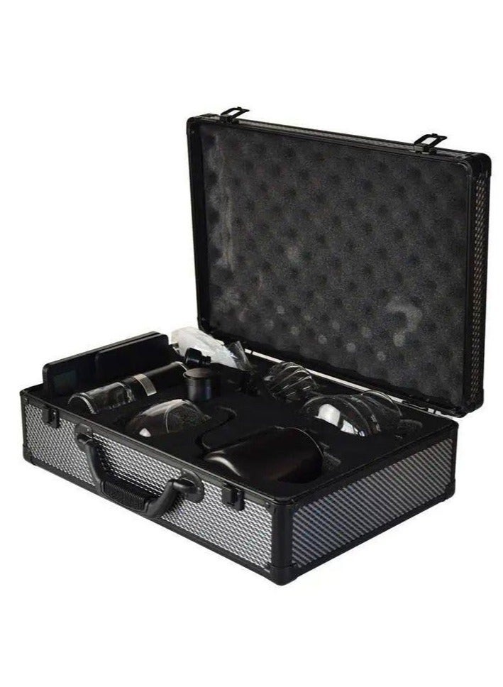 إلترازون V60 Upgraded Pour Over Coffee Kit | Complete Barista Set with 360ml Glass Server, 600ml Kettle, Manual Grinder, Scale with Timer, Filters, Travel Bag & Brewing Accessories - Image 4