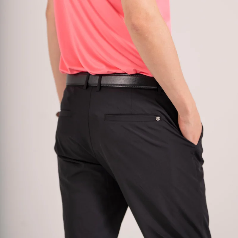 EGL EGL Men's Golf Pants - Black - Two Side Pockets With Back Pocket - Slim Fit