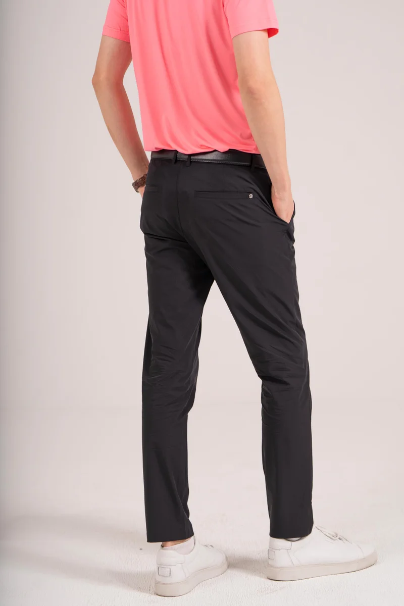 إي جي إل EGL Men's Golf Pants - Black - Two Side Pockets With Back Pocket - Slim Fit