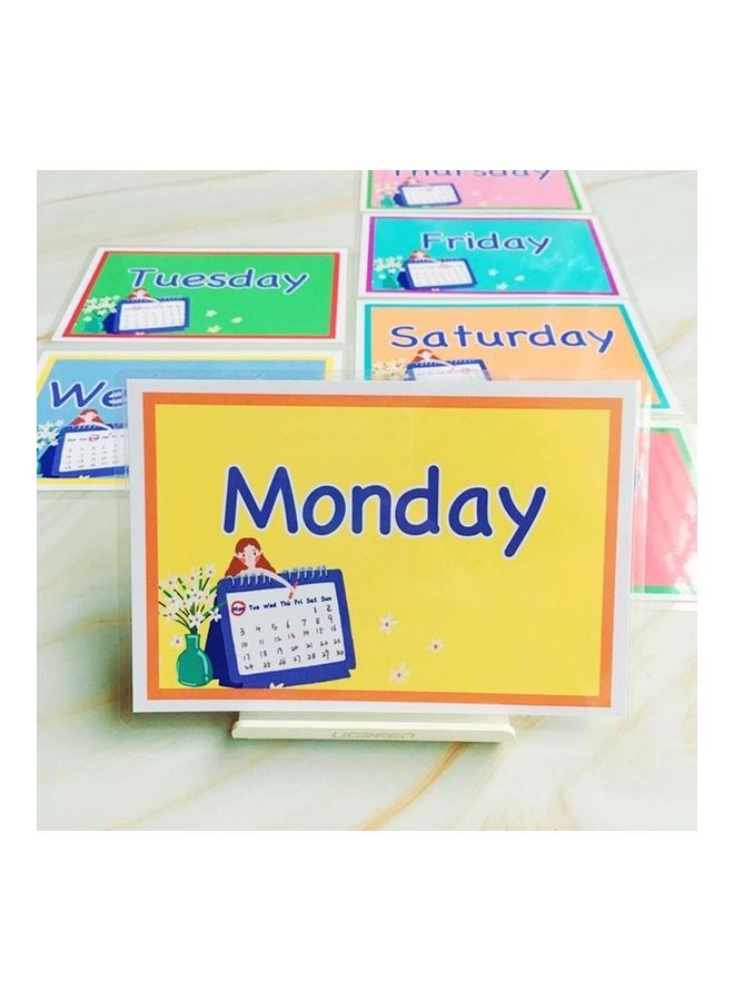 NIBEMINENT 7-Piece Montessori English Word Learing Flash Cards 8 x 11cm - Image 2