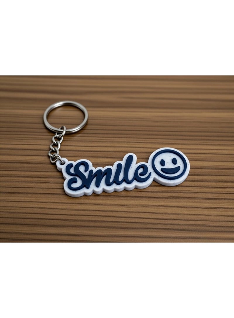 سلسلة مفاتيح Smile وجه مبتسم بارز، مصنوع بتقنية الطباعة الثلاثية الأبعاد، اكسسوار مميز للحقائب والمفاتيح - Image 2