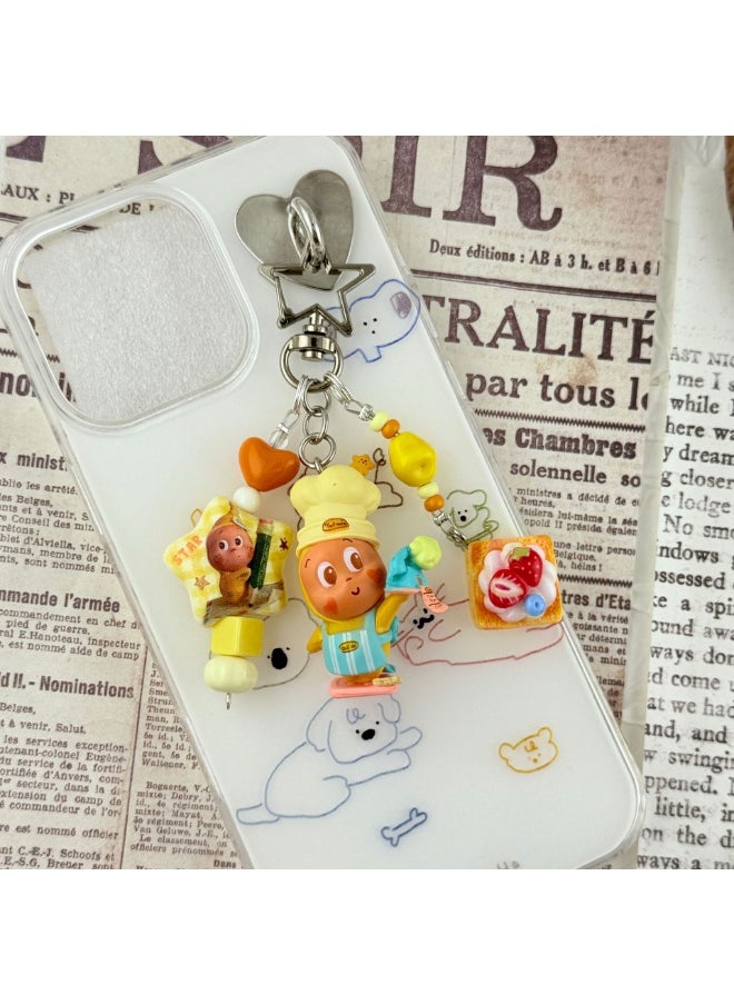 NIBEMINENT Phone Charm/ Chain Strap for Women Girls,Cute Cartoon Characters Cell Phone Case Lanyard Wrist Strap 