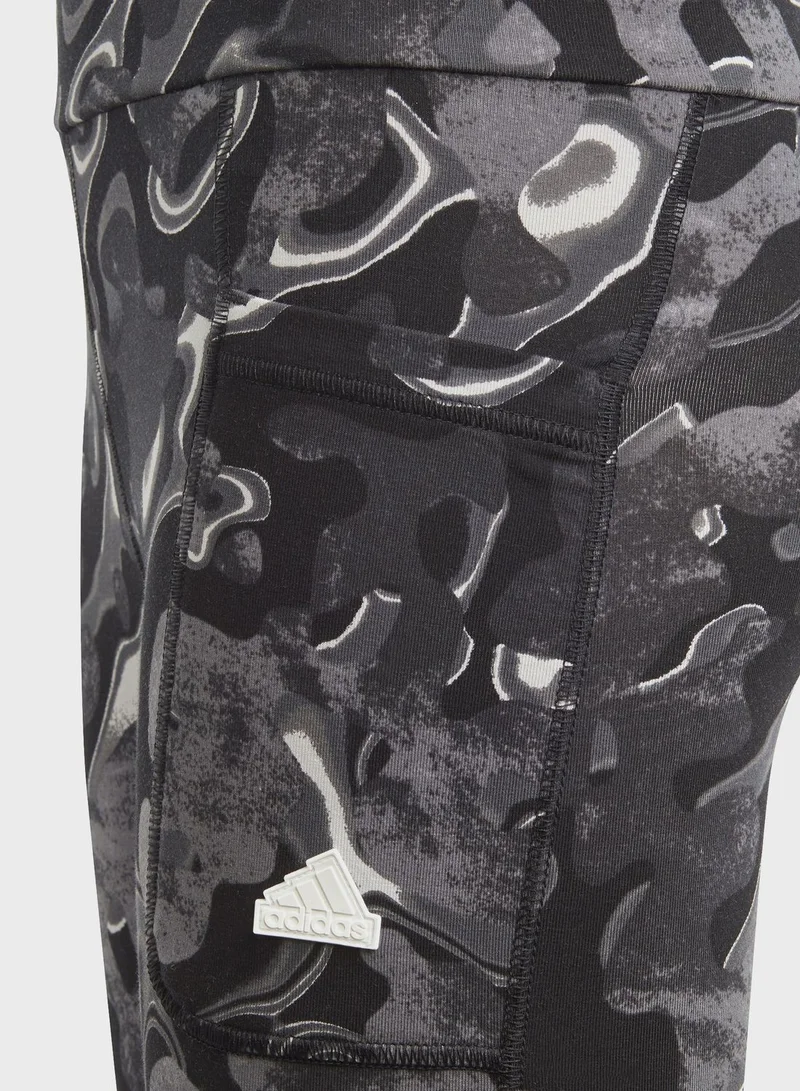 Adidas Future Icons Allover Print Leggings Kids