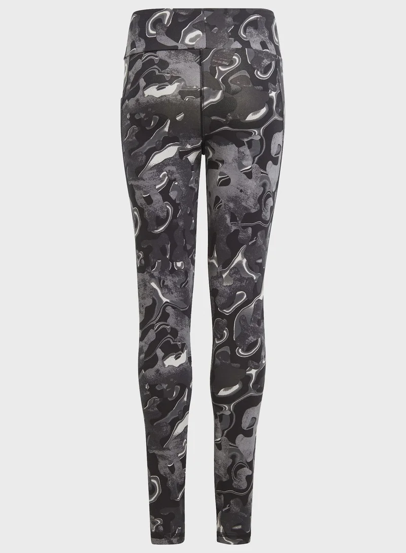 Adidas Future Icons Allover Print Leggings Kids