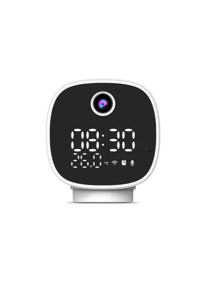 Crony IPC180 500W WIFI Multifunctional Camera + Clock + Night Light + Temperature Monitor by TUYA WIFI Temperature Alarm Baby Monitor with Night Light and Clock, Multi-functional - Image 1
