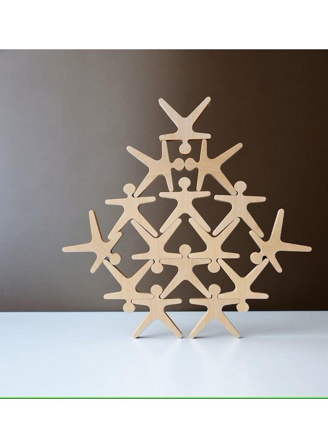 MAYUMI Toys Wooden Stacking Balancing Game, People Shaped Blocks, Storage Box Included (15 People Shapes) - Image 3