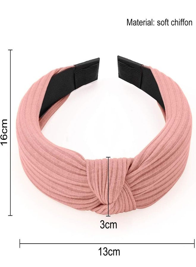 HAWAWA 4 Pack Knotted Wide Headbands for Women Girls Cute Fashion Head Wrap in Solid Color Non-slip Hair Hoops Hair Accessories for Women and Girls - Image 5