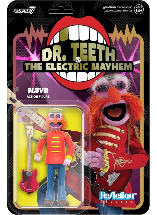 Super7 The Muppets Electric Mayhem Band Floyd - 3.75" Muppets Action Figure with Accessory Classic Cartoon Collectibles and Retro Toys - Image 1