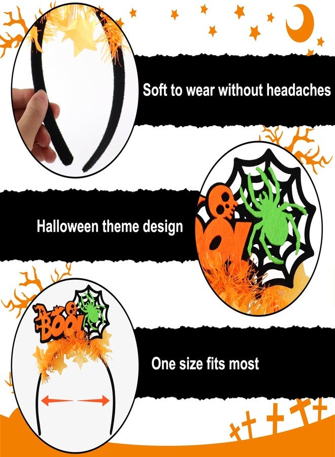 Oiuros 9PCS Glow Halloween Headbands for Women Kids - UV Reactive Hair Accessories with Pumpkin, Bat, Skull & Spider Designs for Halloween Glow Party Favors Decoration, Costumes, Trick or Treat, Photo Props - Image 4
