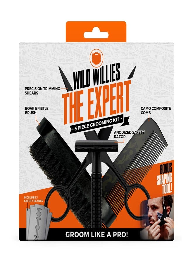 Wild Willies طقم العناية باللحية الكامل من وايلد ويليس للرجال - يتضمن طقم العناية المكون من 5 قطع، شامبو بروغرو وغسول وبلسم، وزيت شعر فاخر للاستخدام اليومي، لنمو اللحية وترطيبها - Image 4