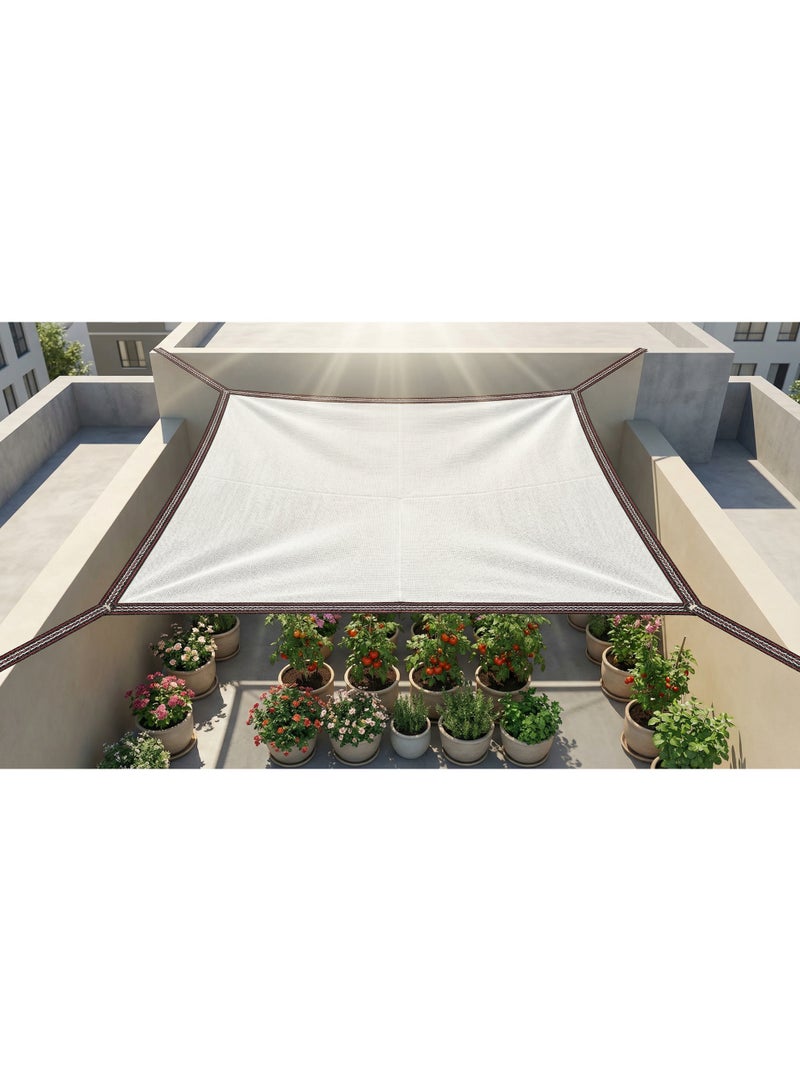 Shade Net 4m x 6m (24m²) Round Protection Tape & Fixing Strips - 63% Shade Color (White) - Image 3