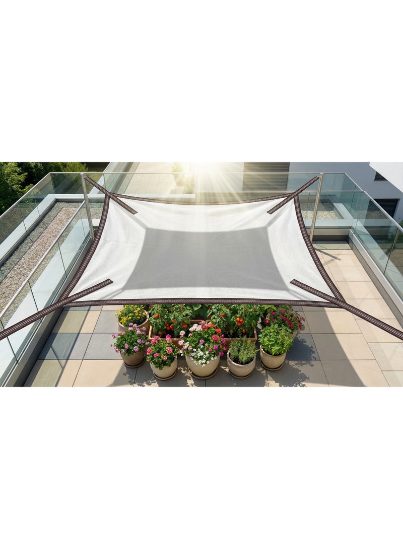 Shade Net 4m x 6m (24m²) Round Protection Tape & Fixing Strips - 63% Shade Color (White) - Image 2