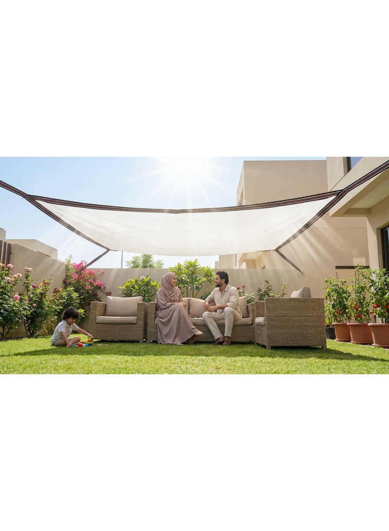 Shade Net 4m x 6m (24m²) Round Protection Tape & Fixing Strips - 63% Shade Color (White) - Image 5