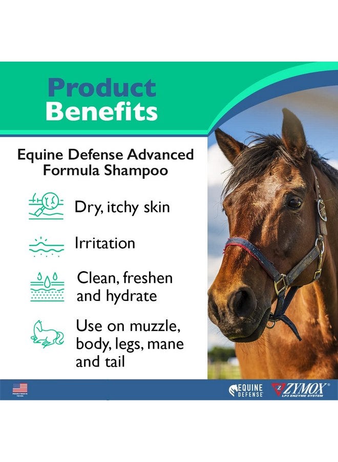 Zymox Equine Defense Advanced Formula Shampoo, 12oz. - Horse Coat Care: Cleans, Refreshes, Hydrates & Nourishes Skin, Mane & Tail - Image 4
