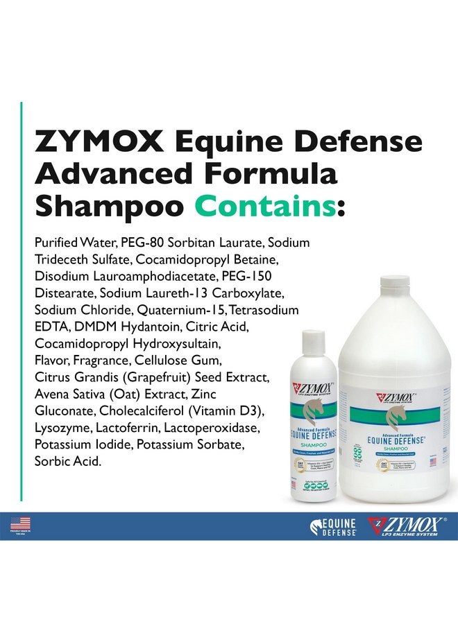 Zymox Equine Defense Advanced Formula Shampoo, 12oz. - Horse Coat Care: Cleans, Refreshes, Hydrates & Nourishes Skin, Mane & Tail - Image 5