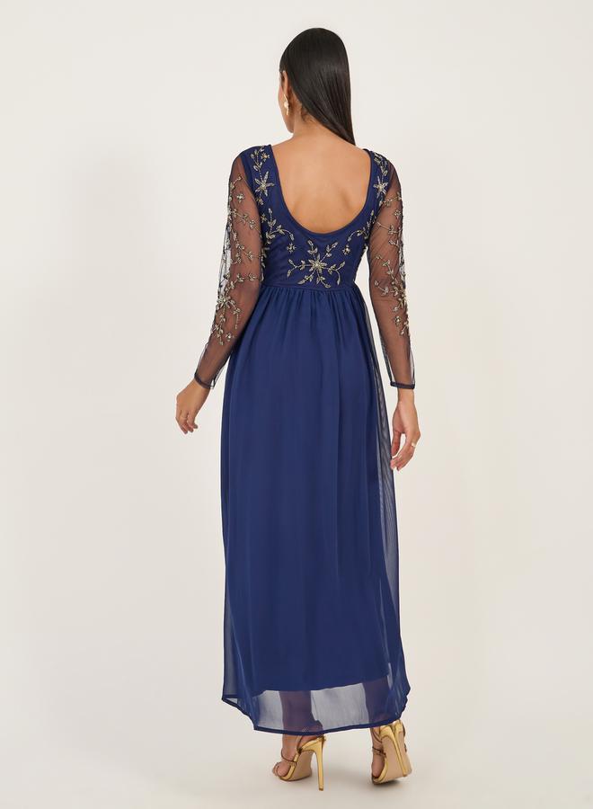 Styli Embellished Long Sleeves A-Line Maxi Dress - Image 5