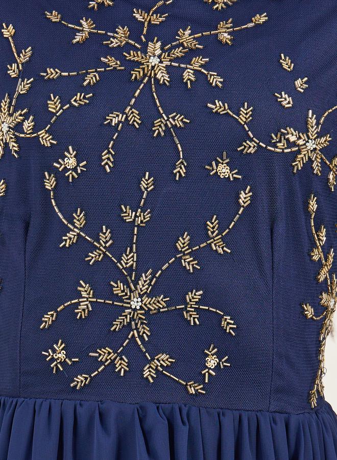 Styli Embellished Long Sleeves A-Line Maxi Dress - Image 4