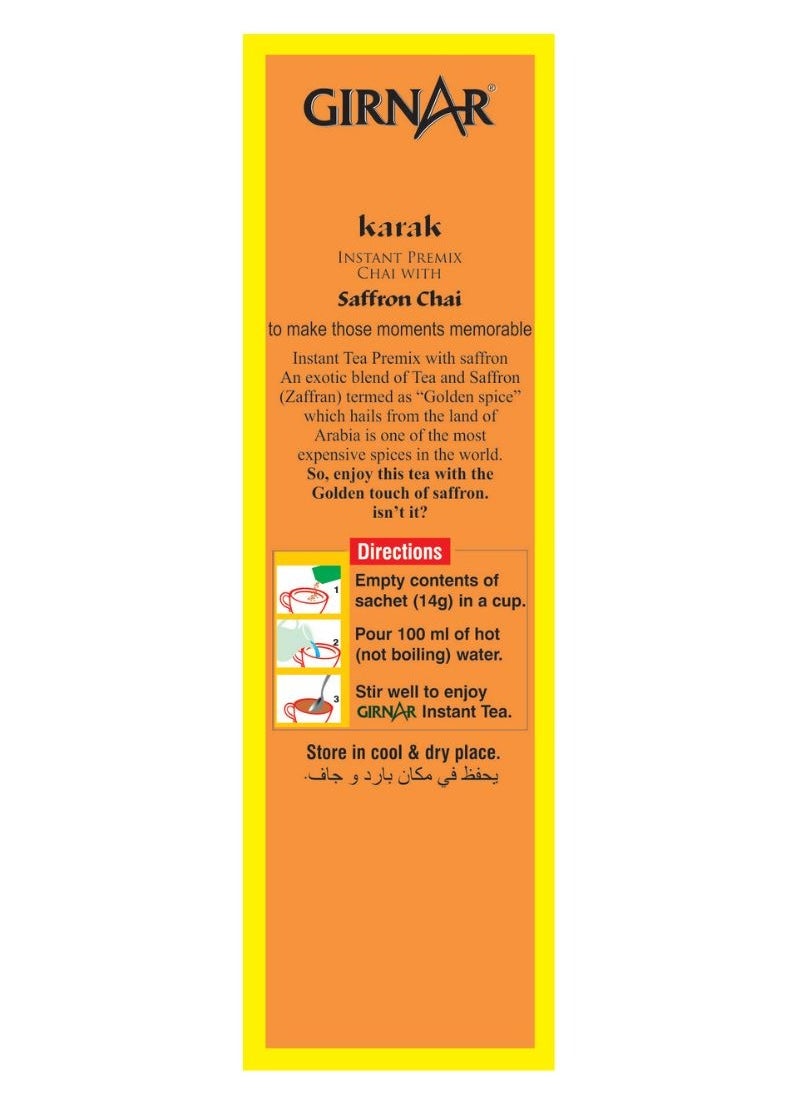 Girnar - 3 In 1 Premix Saffron Karak Tea 10 Sachets (140g) - Image 1