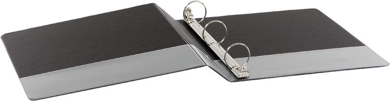 Economy 3 Ring Binder, 1.5 Inch, Presentation View, Black, Holds 350 Sheets, Nonstick, PVC Free, 4 Pack of Binders (79519) - Image 5