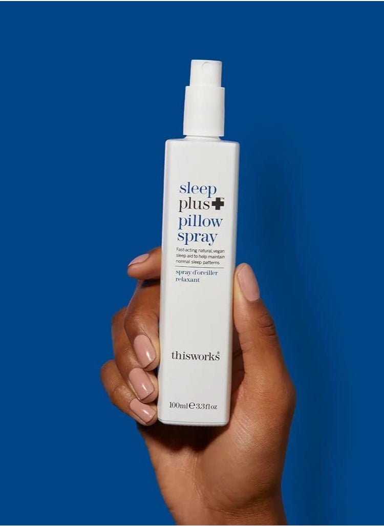 ThisWorks - THISWORKS Sleep Plus Pillow Spray Fast-Acting Natural Rest with with Essential Oils of Lavender, Vetivert and Camomile, 100ml, 3.3 fl oz - Image 1