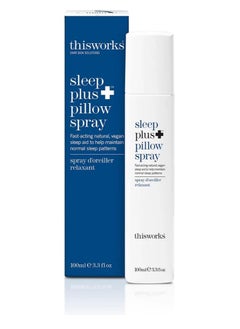 THISWORKS Sleep Plus Pillow Spray Fast-Acting Natural Rest with with Essential Oils of Lavender, Vetivert and Camomile, 100ml, 3.3 fl oz