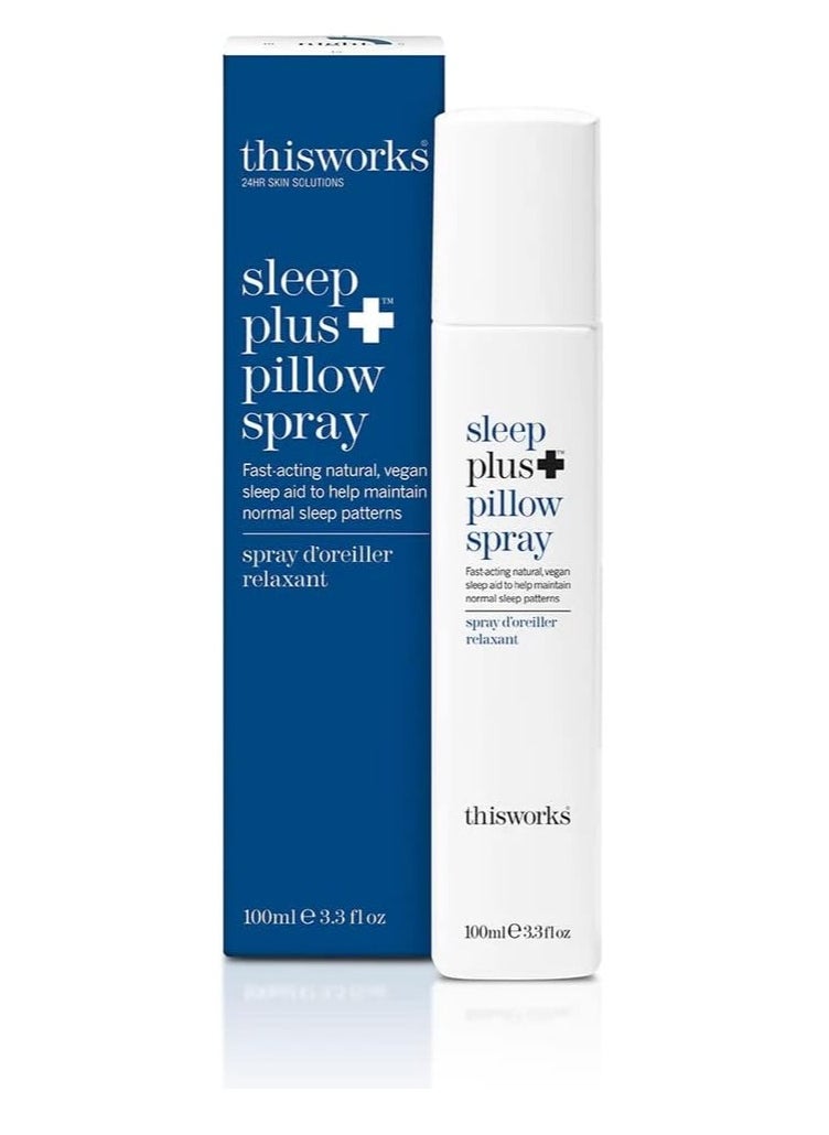 ThisWorks - THISWORKS Sleep Plus Pillow Spray Fast-Acting Natural Rest with with Essential Oils of Lavender, Vetivert and Camomile, 100ml, 3.3 fl oz - Image 1