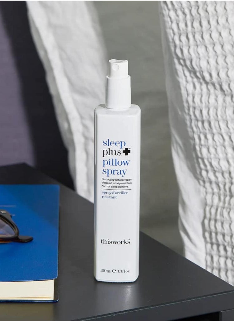 ThisWorks - THISWORKS Sleep Plus Pillow Spray Fast-Acting Natural Rest with with Essential Oils of Lavender, Vetivert and Camomile, 100ml, 3.3 fl oz - Image 1