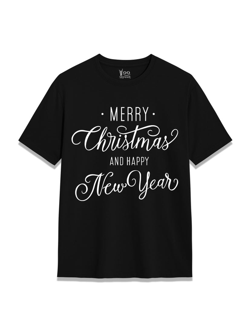 Yoo Street Merry Christmas & Happy New Year Festive Holiday T-Shirt for Ultimate Seasonal Cheer and Celebration