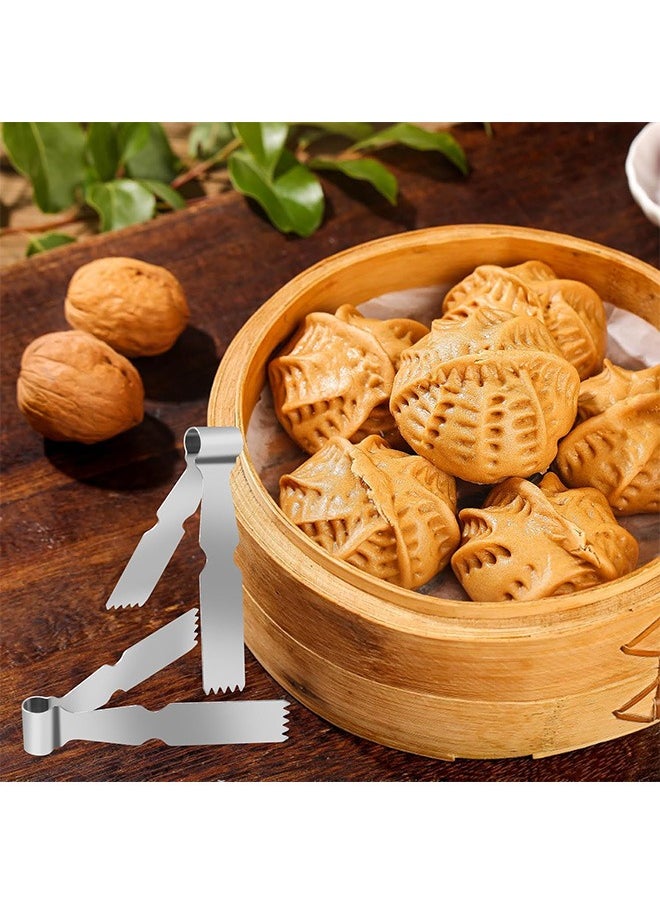 2 Pcs Pastry Tweezers Tongs, Stainless Steel Pastry Tongs, Baking Crimper Tool for Decorating and Sealing Cookies