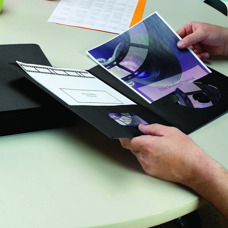 Smead TwoPocket Heavyweight Folder Letter Size Black 25 per Box 87853 - Image 2