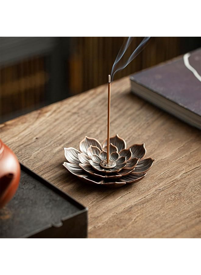 erorex Incense Holder Lotus Incense Holder For Sticks With Ash Catcher And Gourd Portable Incense Burner Incense Stick Holder For Meditation Yoga Home Decor 2 Sets  - Image 2