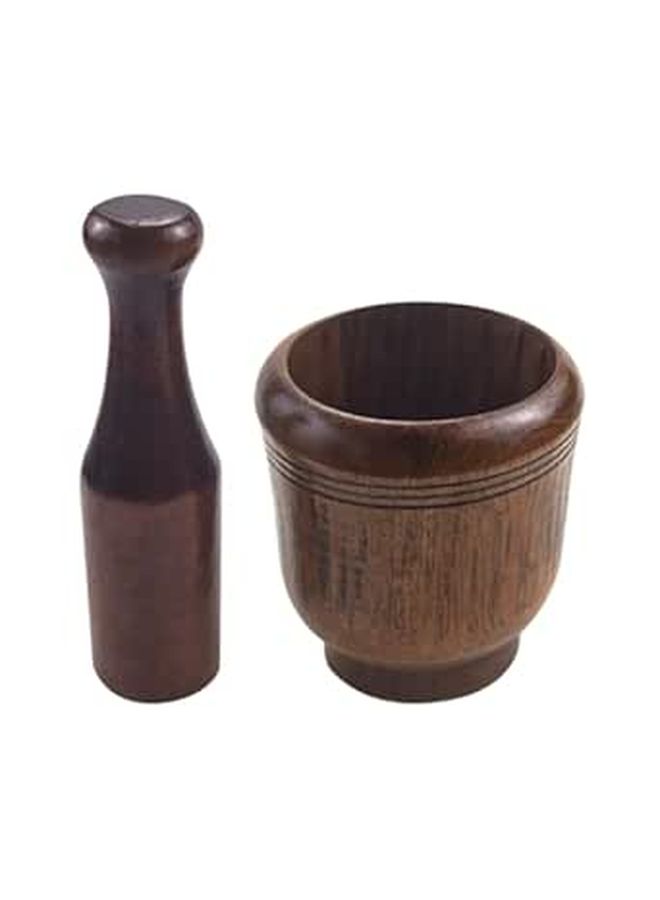 Mortar And Pestle Set Wooden Garlic Grinding Bowl Natural Jujube Wood Manual Crusher Spice Grinder Kitchen Food Preparation - Image 1
