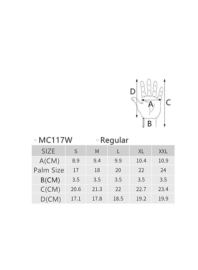 Scoyco قفازات دراجة هوائية كاملة الأصابع واقية وقابلة للتنفس صيفية خارجية SCOYCO MC117W-WH-M مقاس متوسط - Image 2